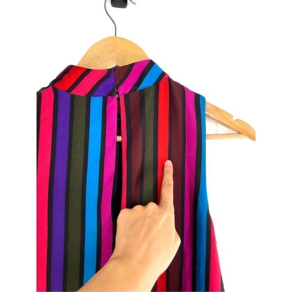 Trina Turk Logan Striped Shift Dress Size 2 Retro Multicolored - Picture 12 of 12